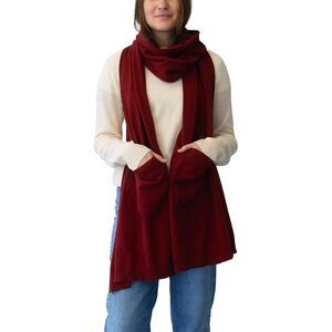 6491 Soft Cotton Cashmere Wrap Scarf With Pockets